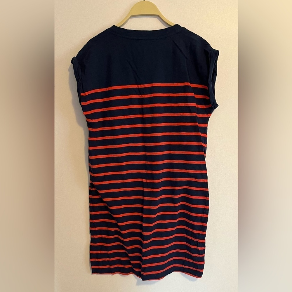 Lou & Grey short sleeve striped shirt dress size M - Picture 3 of 8